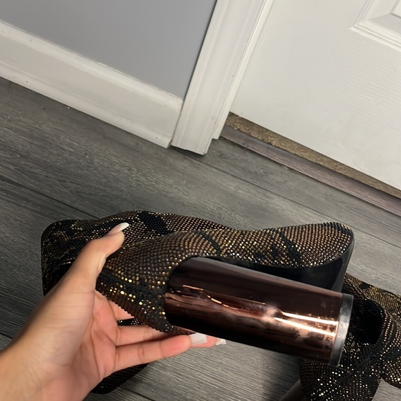 Knee high snake skin sequins boots - Picture 4 of 4